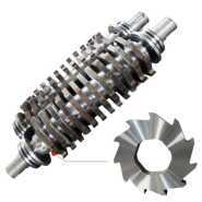 Broyeur industriel double arbre multi-matériaux - 2×55 kW, capacité 12-14 t/h - MBR1400_3