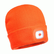 Bonnet LED Rechargeable Éclairage - Orange / Taille unique_3