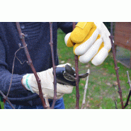 Gants de protection pour sécateur - Gaucher, taille 8 - Coquilles anti-écrasement et anti-coupure - Cuir hydrofuge - Peauceros_3