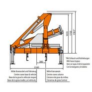 Structure robuste de la grue auxiliaire Atlas 35.2