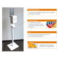 Borne de distribution de gel intelligente - dimensions topcard A4 (210 x 297 mm) - distributeur automatique de gel hydroalcoolique_3