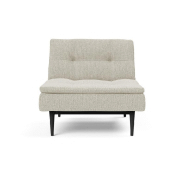 Fauteuil design Dublexo Styletto convertible - lit 90x115 cm - pieds chêne noir - tissu Mixed Dance Natural_3