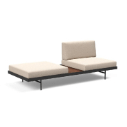 INNOVATION LIVING - Canapé design Puri convertible lit 195x80 cm en tissu Argus Natural avec table en noyer_3