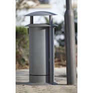 523.002 - Poubelle publique ABES - 50L, acier avec support à deux tubes_3