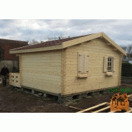 Chalet en bois plain-pied murier 20 / madrier 44 mm / 19.82 m² / en kit / toit double pente_3