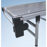 Convoyeur à tapis modulaire compact et flexible - MBF-P 2040.86 - MK Technology Group - Résistant avec charnières en acier pour produits chauds ou à arêtes tranchantes_3