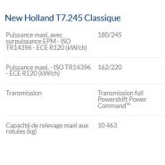 T7.245 classique tracteur agricole - New Holland - 200 à 270 ch - technologie SCR ECOBlue™ Tier 4B_3