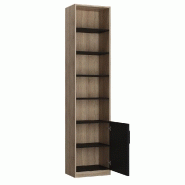 Armoire lit compacte avec couchage intégré et bibliothèque assortie