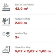 Parcours à cordes en acier inoxydable pour aire de jeux - Conforme EN1176 - Référence BT16141_3