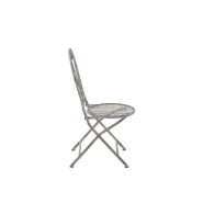 Chaise jardin pliable Ravi en métal gris - Fer forgé - Style provincial - L42 x H93 x P52 cm_3