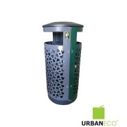 Poubelle publique tri sélectif double flux - acier galvanisé renforcé - 2x40L ou 80L - coloris personnalisables_3