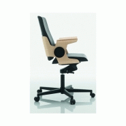 Fauteuil de direction DEA - Haut dossier avec appui-tête, finition cuir, structure en hêtre_3