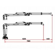 R 110 MS1 - Grue auxiliaire Bob Spa - Capacité de levage 110 kNm - Non repliable, extension hydraulique 7,60 m_3