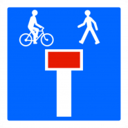 Panneau de signalisation C13D - Impasse avec issue pour piétons et cyclistes - WPSignalisation_3