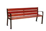 Banc Urbain Silaos - Structure en acier - 2/3 places - Plusieurs coloris disponibles_3