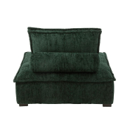 Fauteuil pouf convertible Charlene - Velours côtelé vert foncé - Design scandinave et contemporain_3