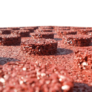 Vidaxl carreaux de protection antichoc 24pc caoutchouc 50x50x3cm rouge 276272_3