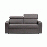 Canapé convertible PASSION - Matelas 16 cm - Système express - Sommier à lattes 160 cm - Microfibre taupe_3