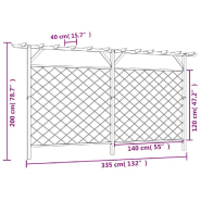 Vidaxl clôture à lattes de jardin avec pergola bois 41726_3