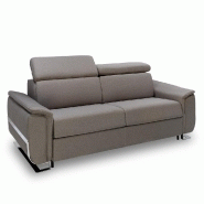 Canapé convertible express Réaumur 120 cm - Matelas 16 cm - Tissu tweed gris silex - Fabrication italienne_3