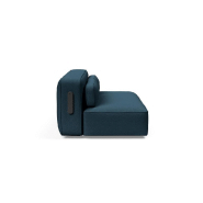 Innovation Living - Canapé convertible design Yonata tissu Argus Navy Blue - Lit 145x200 cm, pied aluminium laqué noir_3