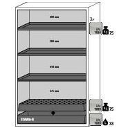 Armoire de sécurité coupe-feu G 1201 - 3 étagères réglables, portes battantes auto-fermantes - Certification EN 14470-1, 90 minutes_3