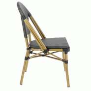 Chaise exterieure restaurant Biarritz - BRONZE_3