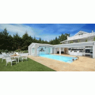 Abri de piscine motorisé Paradiso Venezia avec portes verrouillables