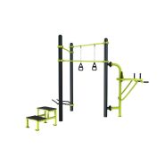 Station Combo 3-6 - Barre traction, TRX, Battle Rope, Chaise romaine, Steps_3