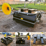 Balayeuse hydraulique Série SPZI - Usage intensif - Compatible mini-chargeuse, chargeuse, télescopique et tractopelle - Marque SIMA_3