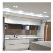 Cadre orientable en aluminium - pour ampoule AR111 - double blanc à encastrer - réf AR111ENCB2_3