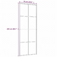 Vidaxl porte coulissante verre esg dépoli et aluminium 76x205 cm blanc 151669_3