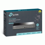 TP-Link TL-SG1008MP Non-géré Gigabit Ethernet (10/100/1000) Connexion Ethernet, supportant l'aliment_3