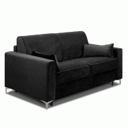 Canapé convertible express JACKSON 120cm - Sommier lattes bois - Matelas polyuréthane 16cm - Gris graphite_3