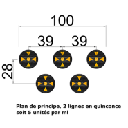 Ralentisseur circulaire en caoutchouc recyclé, utilisable également comme plot de délimitation de places de parking ou séparation pour pistes - PIN'S_3