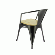 Fauteuil de restaurant métal Austin - NOIR_3