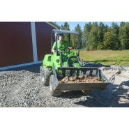 Godet 4 en 1 - avanttecno - peut être utilisé comme un godet normal, mais également comme lame niveleuse, pour transporter les pierres, le bois, etc_3