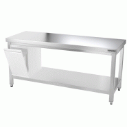 Tables Inox centrales Premium avec Etagère - P 600 mm | Ggm -_3
