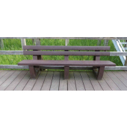 Banc public imputrescible en plastique recyclé hanit - SUTTON - Faible poids, respectueux de l'environnement_3