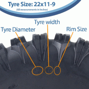 22x11.00-9  21x7.00-10 Slasher ATV Quad Tyres Road Legal 6-ply (Set of 2  2)_3
