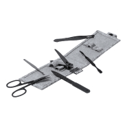 Set manucure 6 pièces - acier inoxydable - étui en feutre RPET - couleur gris - 55g_3