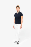Polo jersey bicolore femme - Réf: K261 - Kariban - 100% coton, col chemise contrasté, 180 g/m²_3