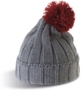 Bonnet à pompon avec revers - 100% acrylique - Réf: KP519 - Marque K-up_3