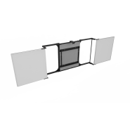 Support écran BalanceBox 650 + cadre Winx 4b avec 2 volets blancs 86''_3