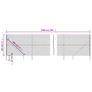 Vidaxl clôture à mailles losangées avec ancrage argenté 1,8x10 m 154021_3