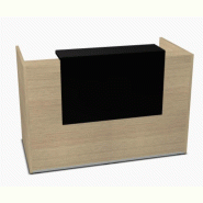 Comptoir d'accueil lumineux pour 2 personnes TERA  - MDD - 126, Chêne Canadien, Noir_3