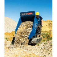 Dumper Scheppach robuste avec boîte de vitesses et sécurité homme mort