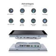 Panel PC industriel fanless 12.1 pouces 4:3 XGA pour HMI, supervision et automatisation - EVI-12SAR - façade IP65, Intel Core i3/i5/i7_3