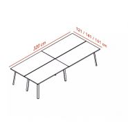 Ogi-A - Bureau bench open space 2, 4, 6 personnes - Plateau mélaminé 28mm - Options de câblage_3
