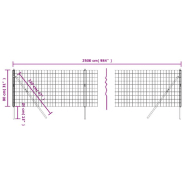 Vidaxl clôture en treillis métallique anthracite 0,8x25 m 154216_3